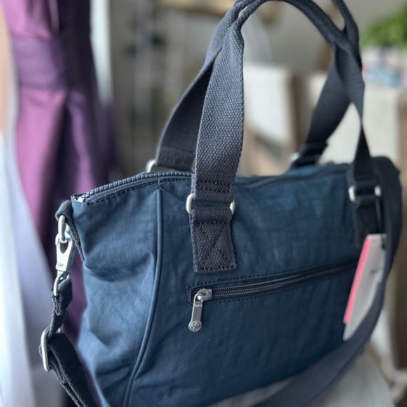 Kipling Dark Blue Handbag with Monkey Charm - Picture 6 of 11